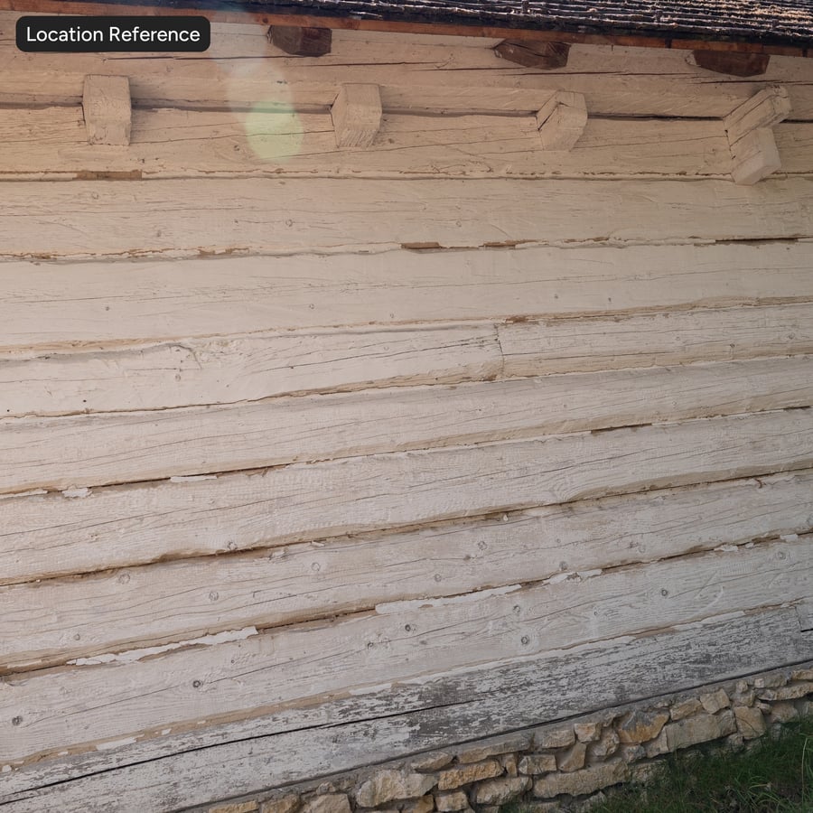Rough Hewn Wood Wall Texture, White
