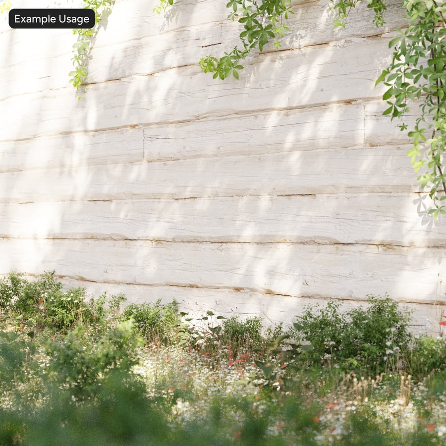 Rough Hewn Wood Wall Texture, White