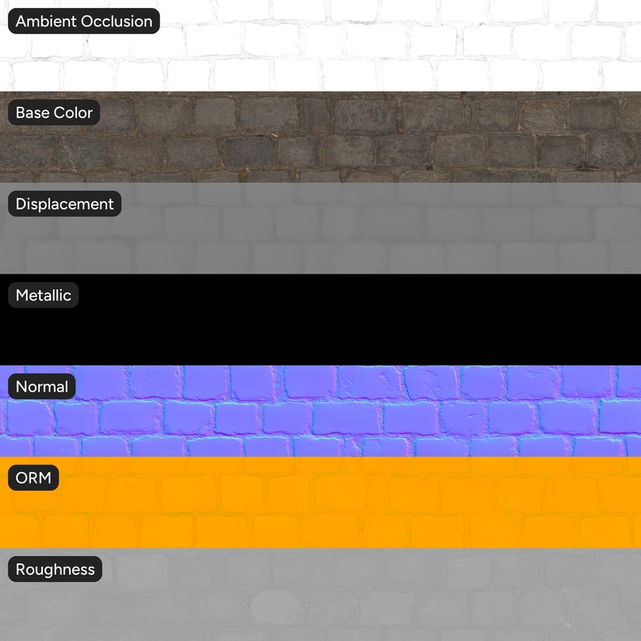 Textura Cobblestone fosca retangular