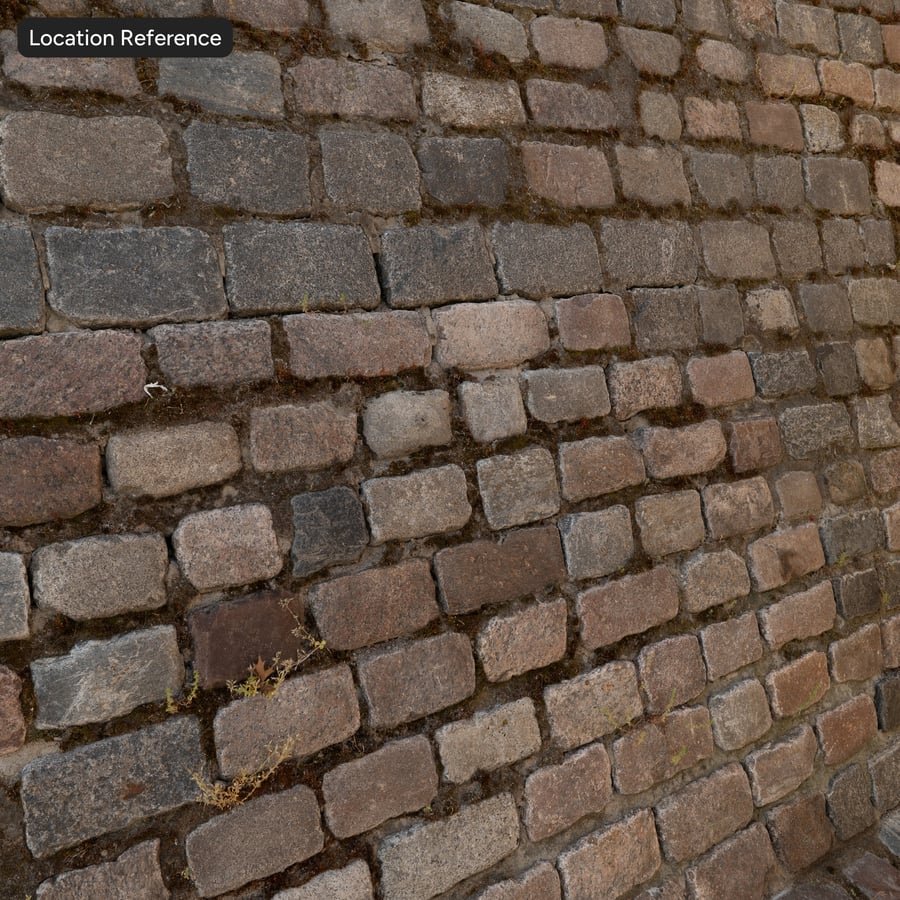 Granite Block Wall Texture, Weathered Brown