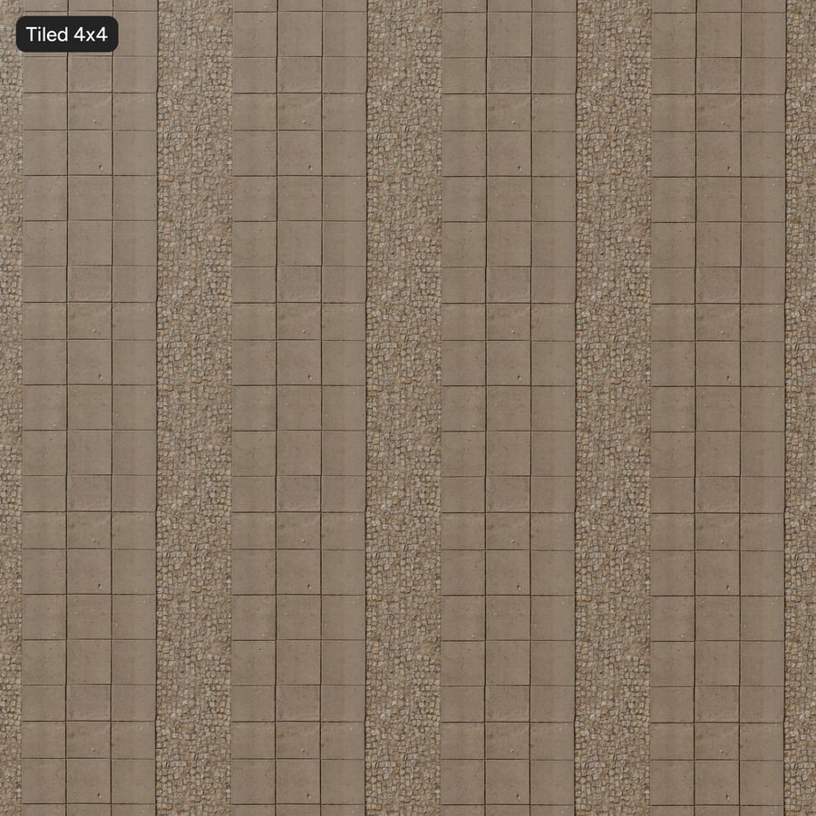 Betonplaat en keienstructuur, verouderd beige