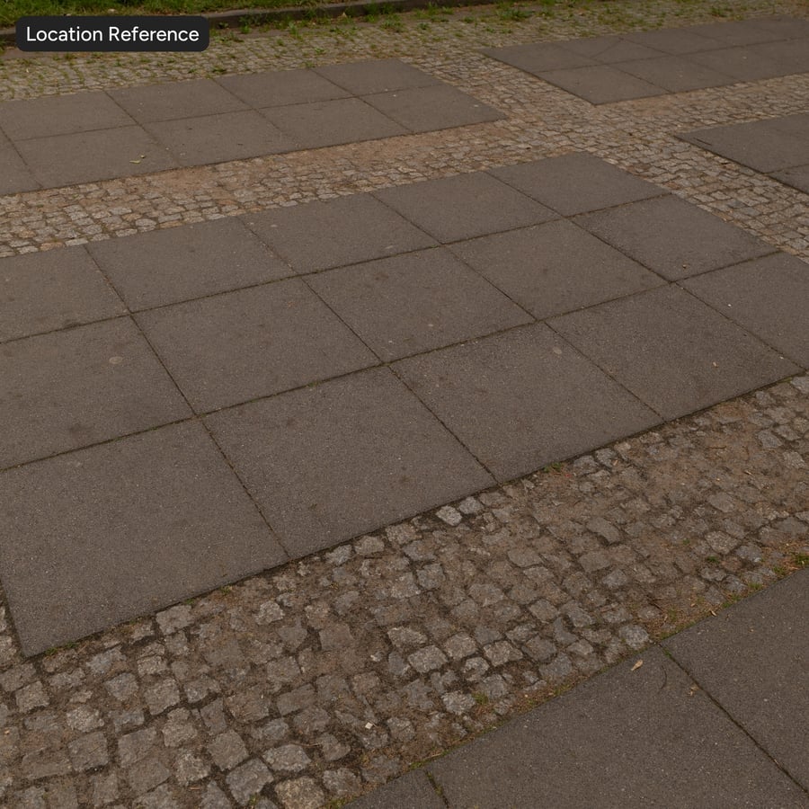 Betonplaat en keienstructuur, verouderd beige