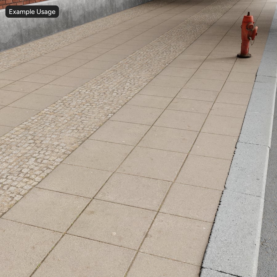 Betonplaat en keienstructuur, verouderd beige