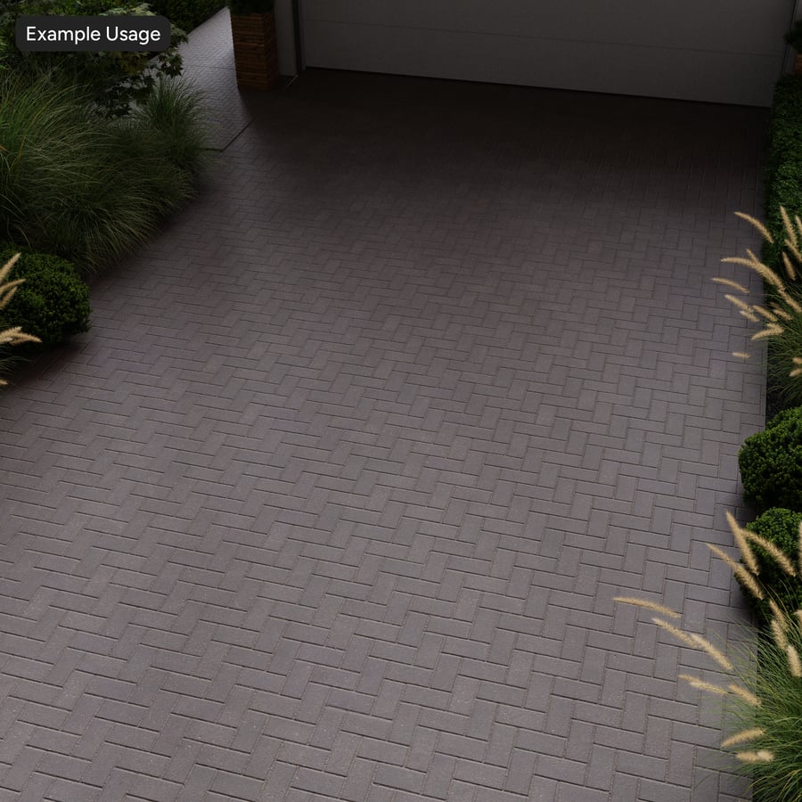 Textura de pavimento em espinha de peixe, carvão vegetal profundo