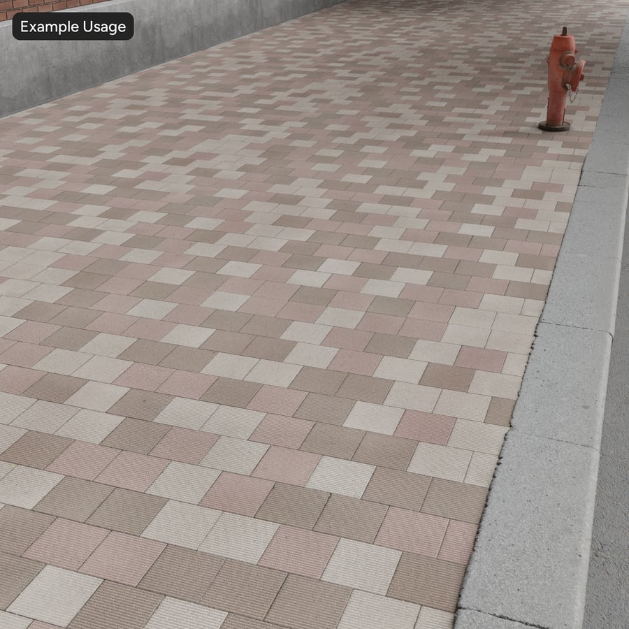 Tekstura Square Running Paver, postarzane drewno różane