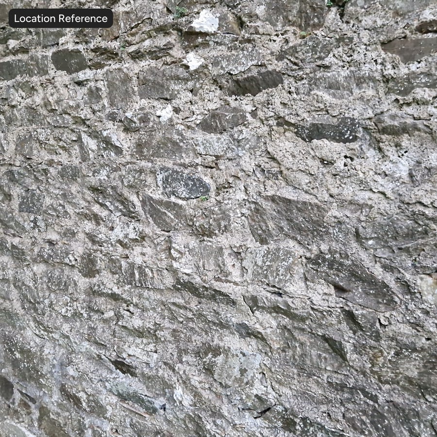 Rubble Stone Wall Texture, Mossy Brown