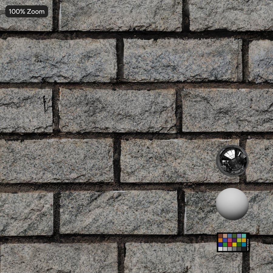Rough Brick Wall Texture, Gray