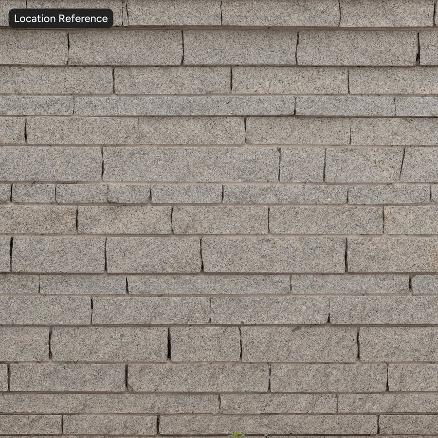 Offset Granit Sten Ledger Mur Textur, Grå