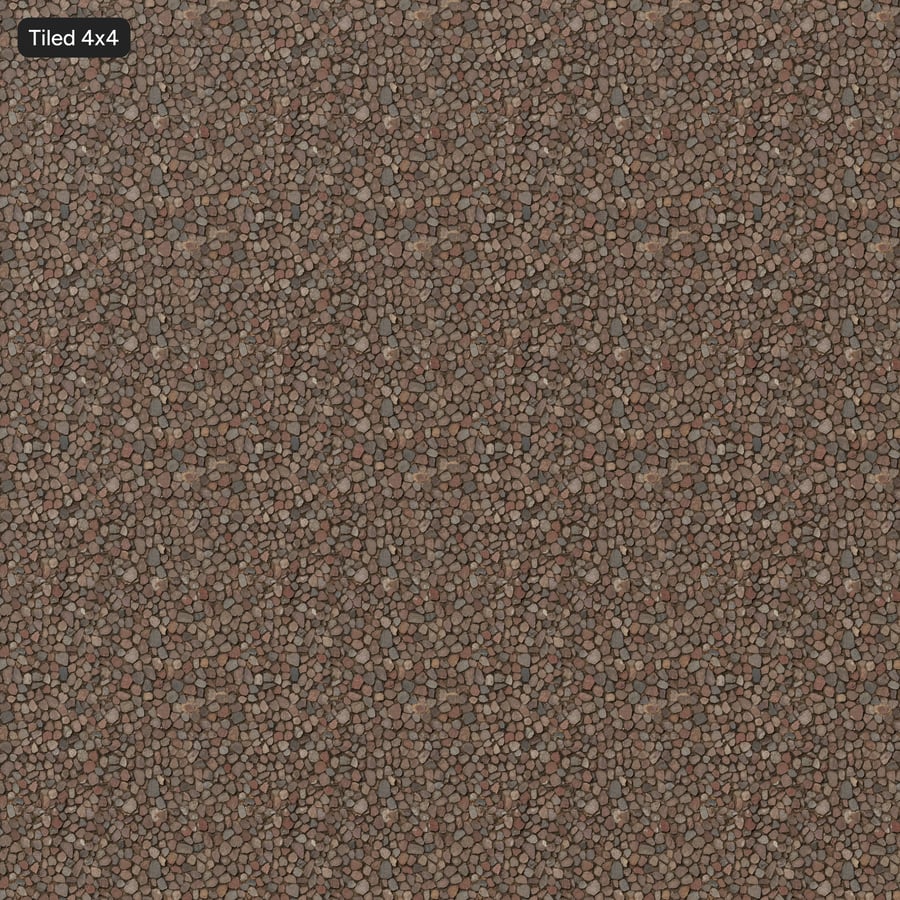 Tekstur Lantai Batu Bulat Datar, Russet