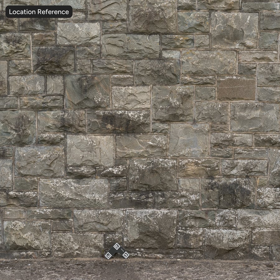 Slate Cleft Block Wall Texture, Charcoal Gray