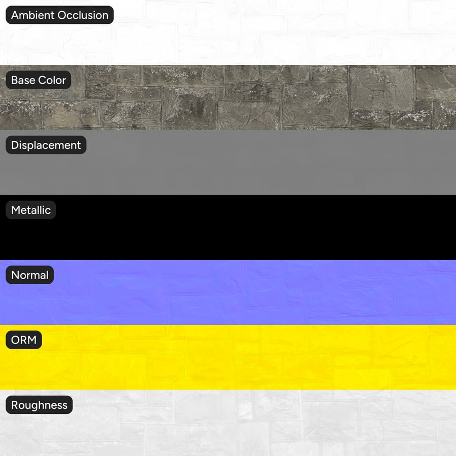 Slate Cleft Block Wall Texture, Charcoal Gray