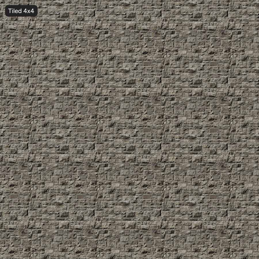 Slate Cleft Block Wall Texture, Charcoal Gray