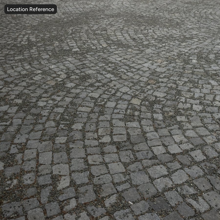 Loose Gravel on Cobblestone Texture