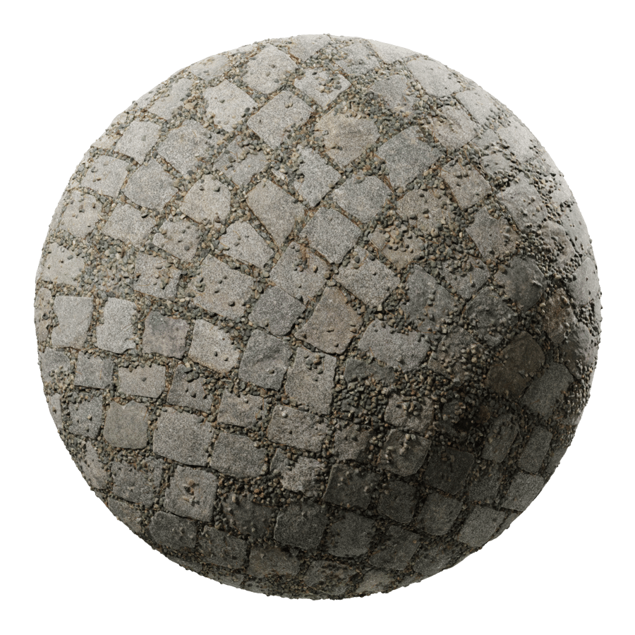 Loose Gravel on Cobblestone Texture