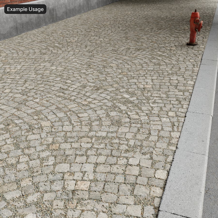 Loose Gravel on Cobblestone Texture