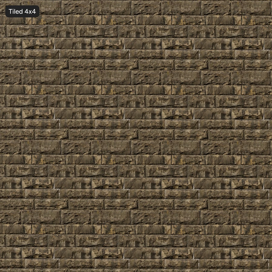Muro a blocchi in pietra arenaria antica, marrone