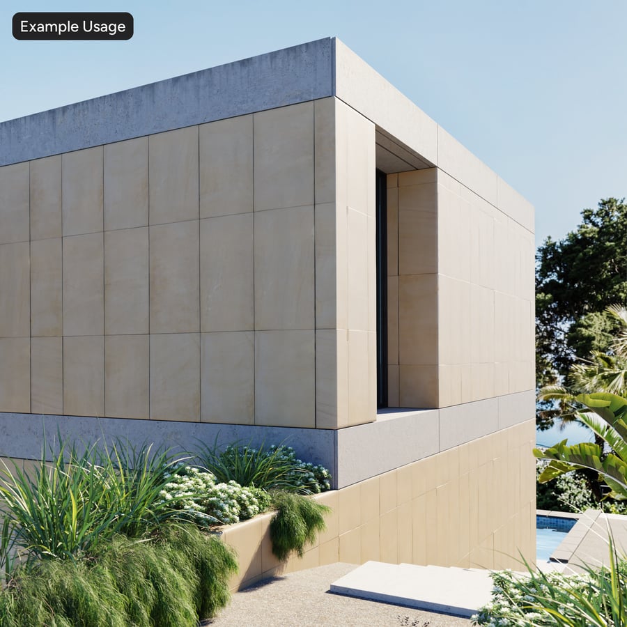 Limestone Polished Tile Wall Texture, Warm Ivory