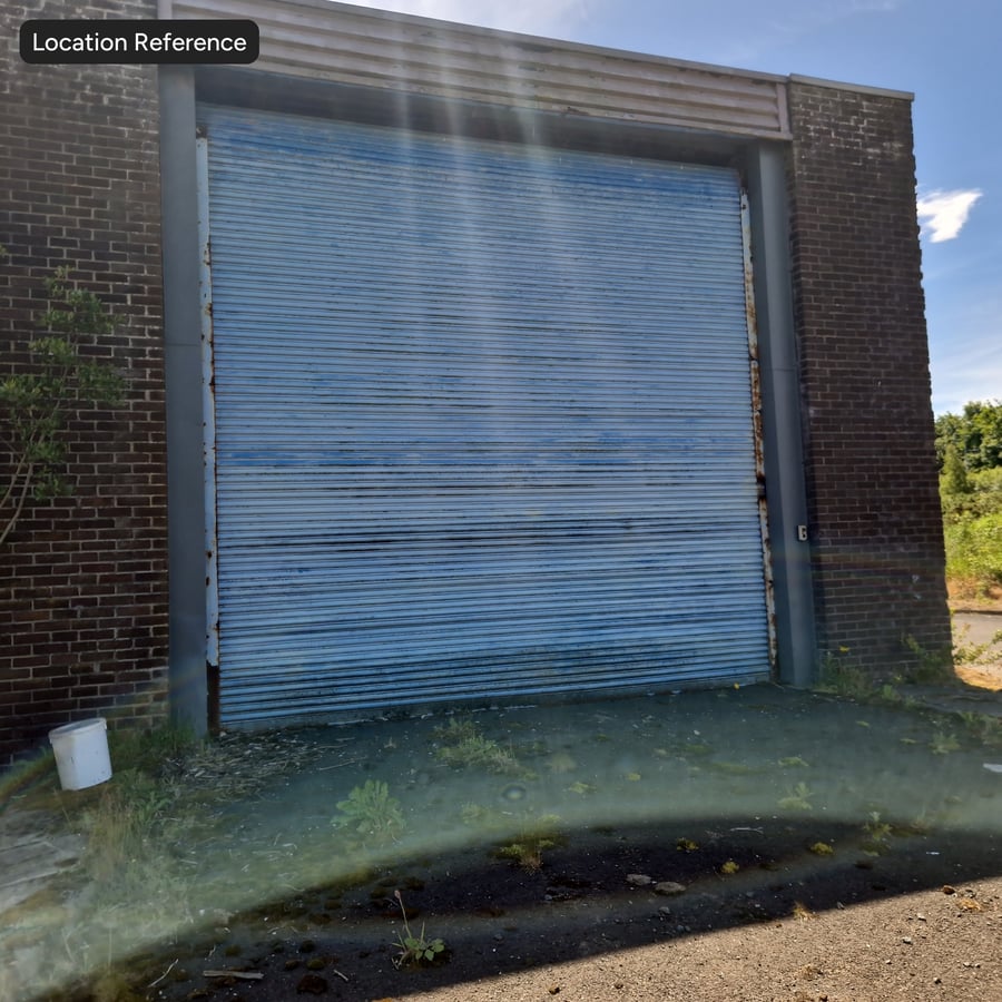 Worn Corrugated Painted Metal Texture, Frosted Blue