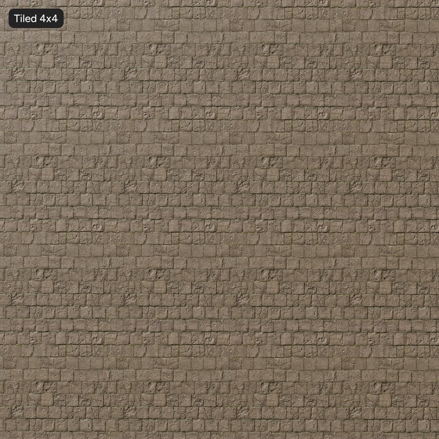 Mosachtige gebarsten steenbestrating, Grijs