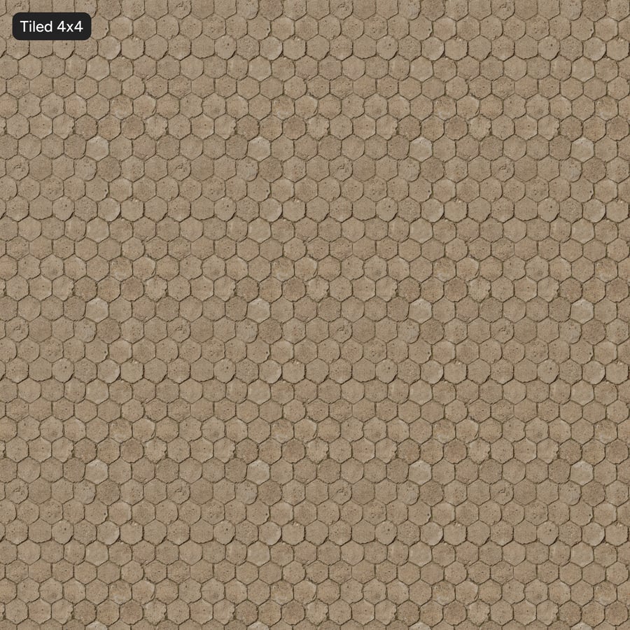 Oud zeshoekig bestratingtextuur, beige