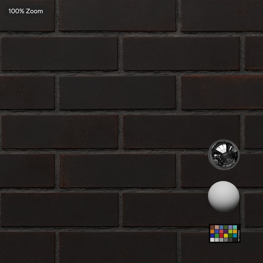 Smooth Running Bond Brick Wall Texture, Espresso