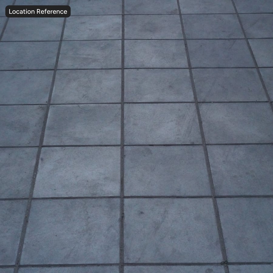 Schmutziges Quadrat gestapeltes Pflaster, Taupe