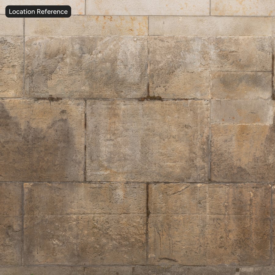 Textura de parede de bloco de pedra envelhecida e desgastada pelo tempo