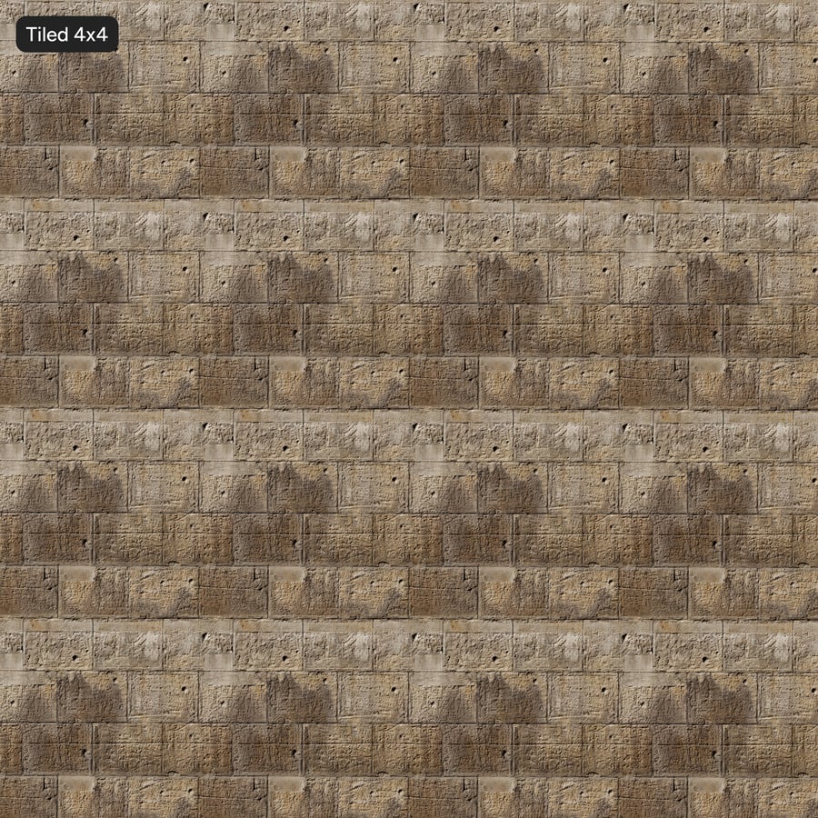 Textura de parede de bloco de pedra envelhecida e desgastada pelo tempo