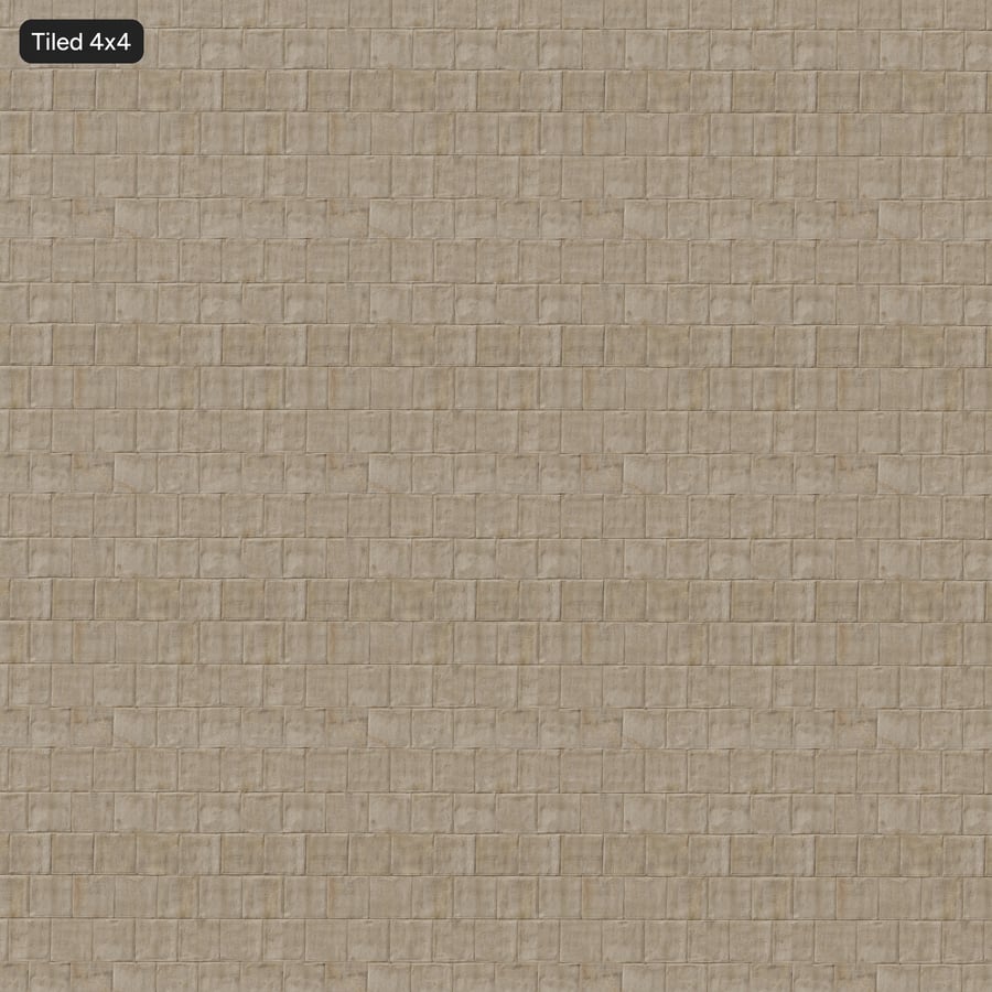 Muro in blocchi di pietra calcarea bocciardata, beige sabbioso