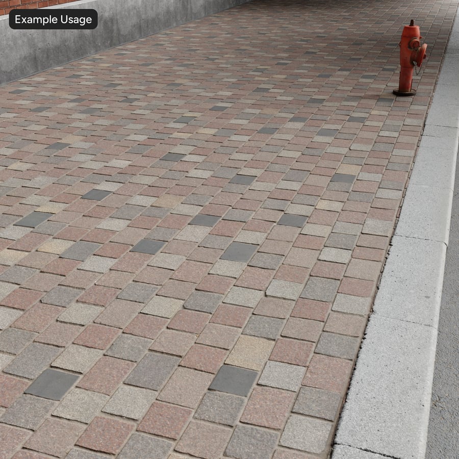 きれいな正方形の石の歩道の質感、混合