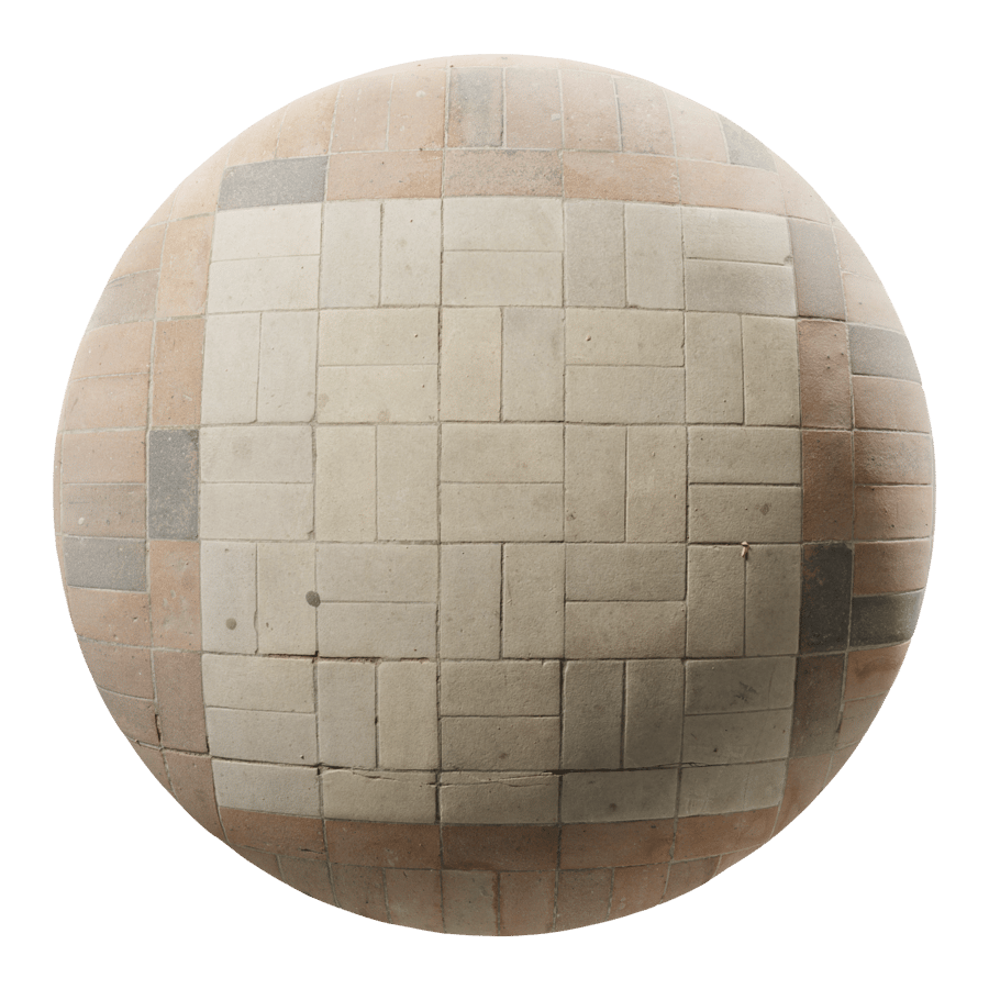 Grid Basketweave Paver Texture, Mixed