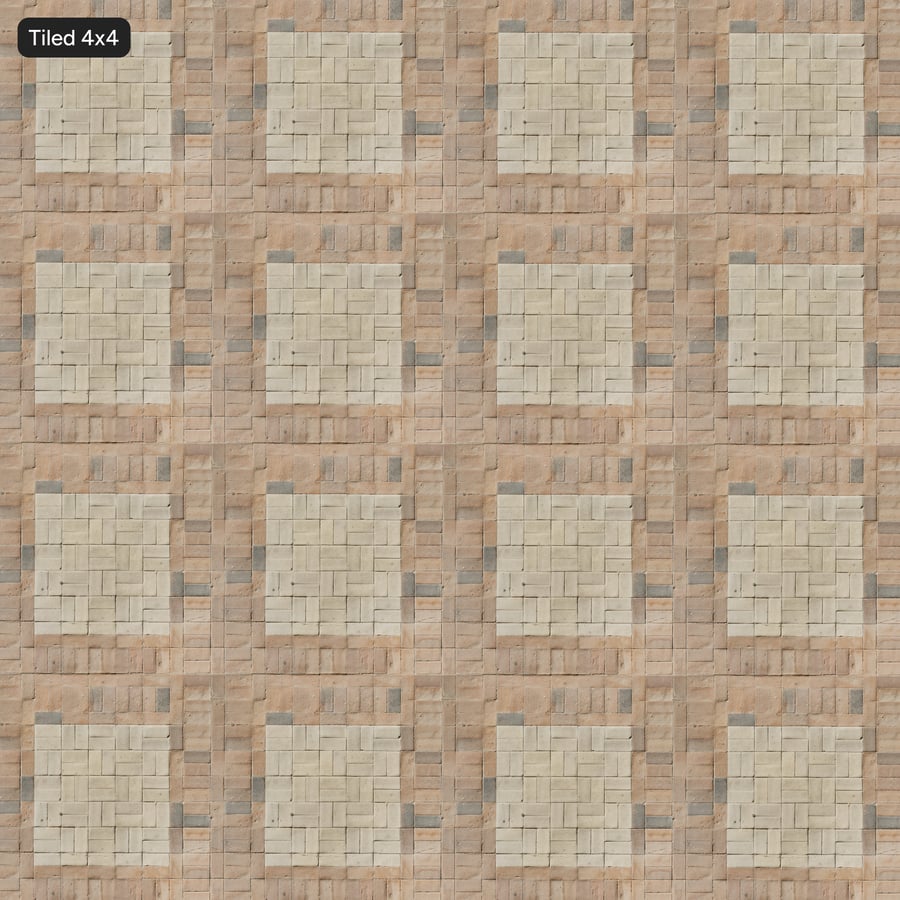 Grid Basketweave Paver Texture, Mixed