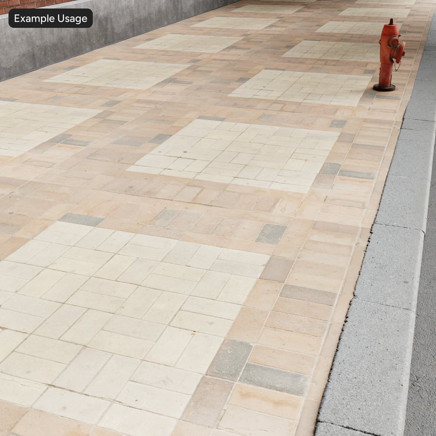 Grid Basketweave Paver Texture, Mixed