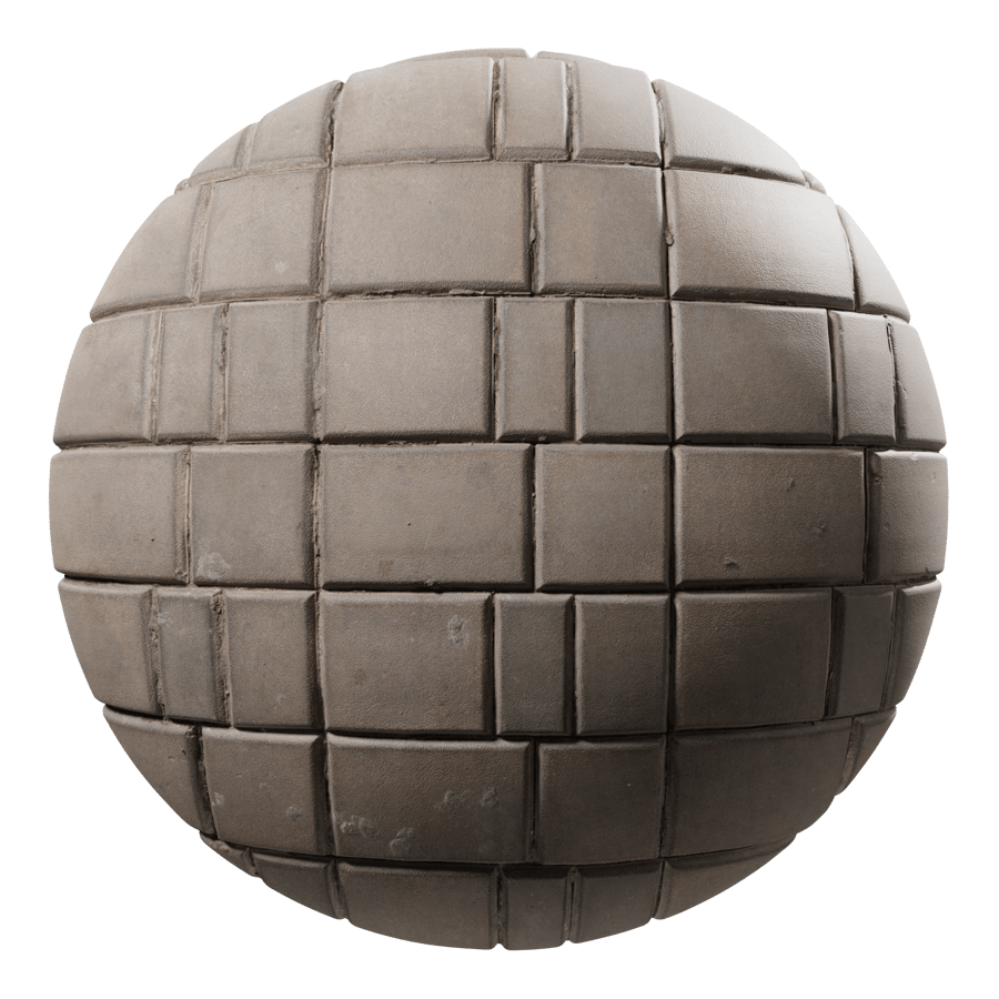 Old Glossy Mosaic Paver Texture