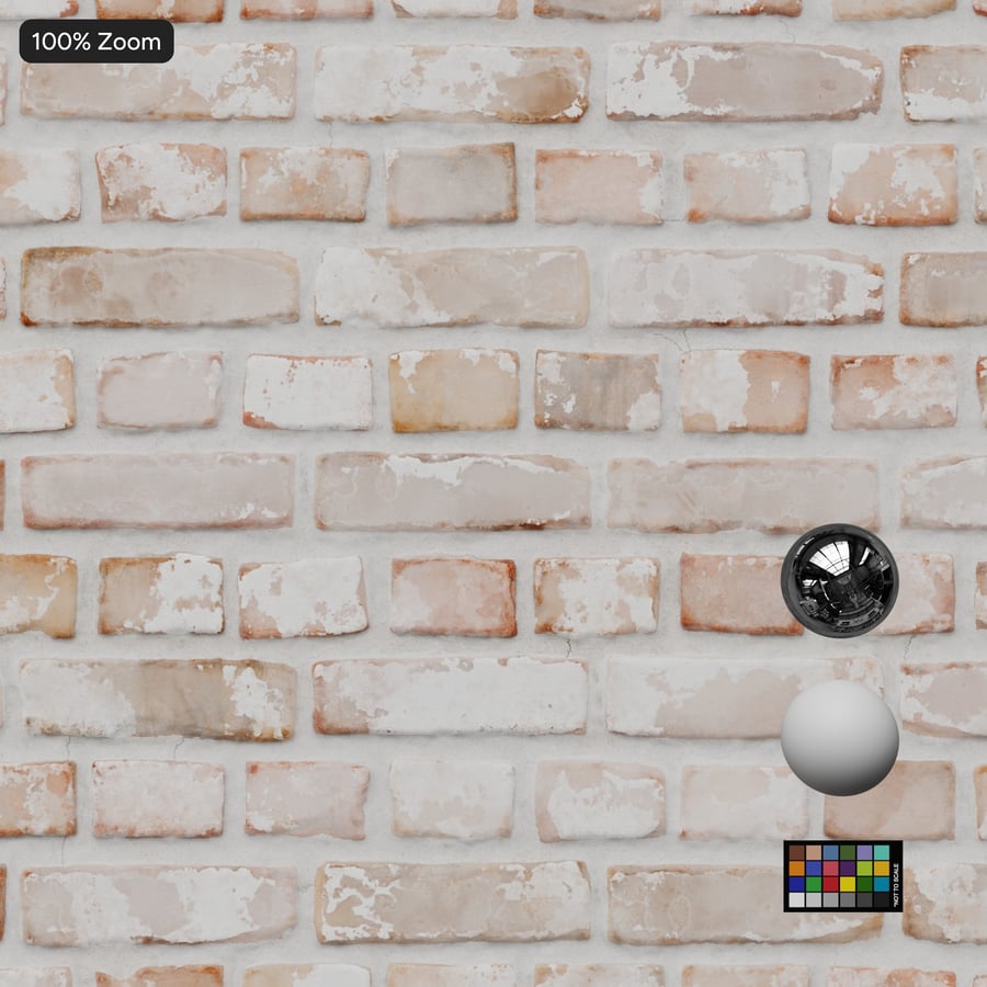 Whitewashed Reclaimed Bond Brick Wall Texture