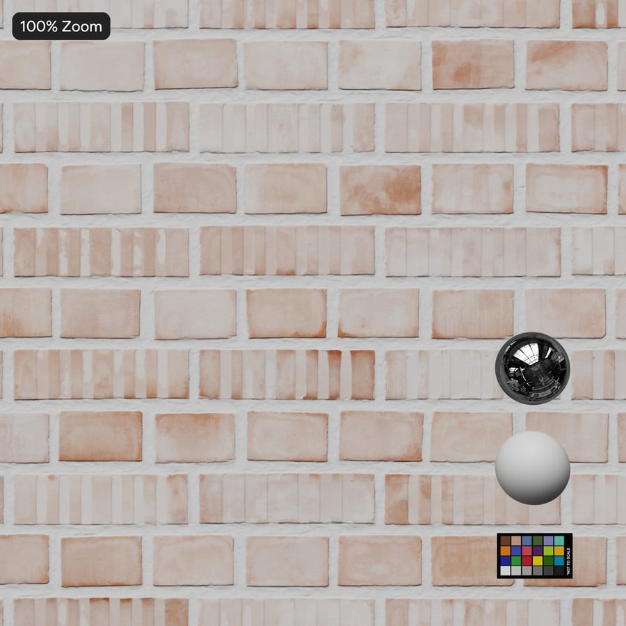 Whitewashed Grooved Bond Brick Wall Texture