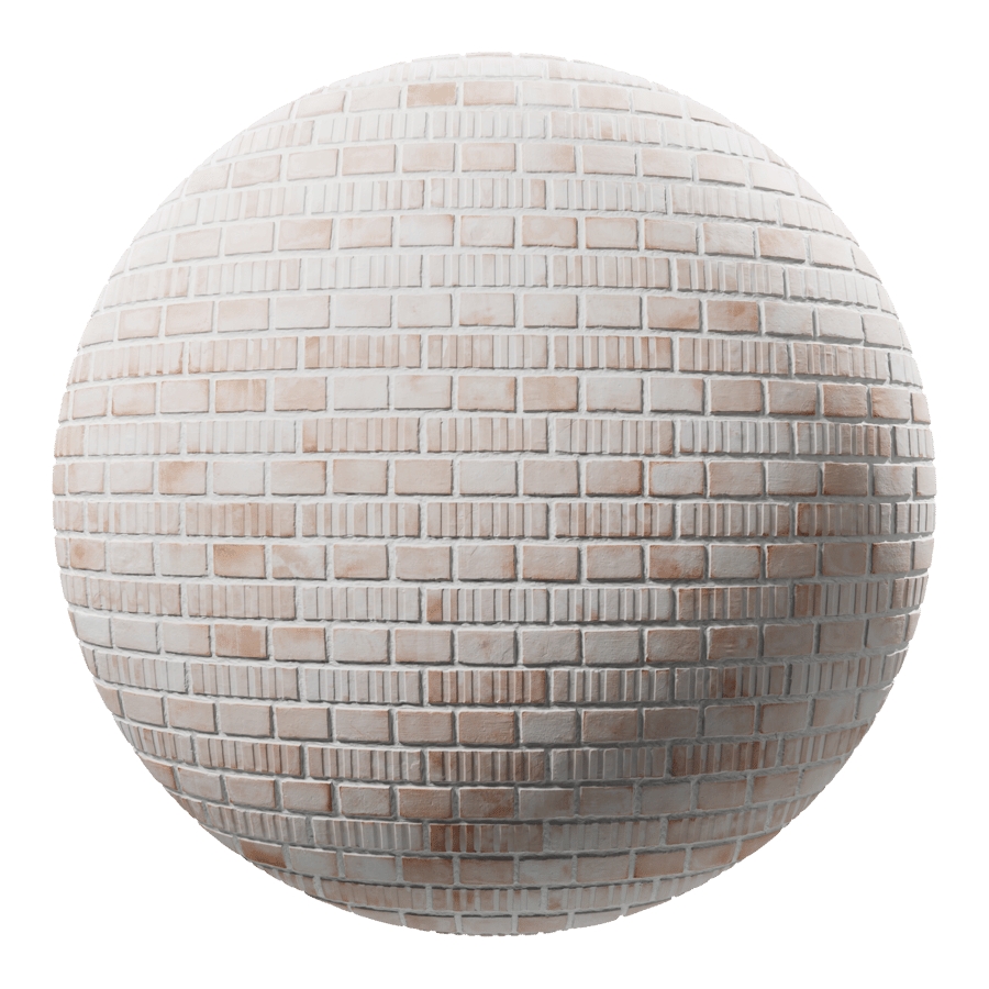 Whitewashed Grooved Bond Brick Wall Texture