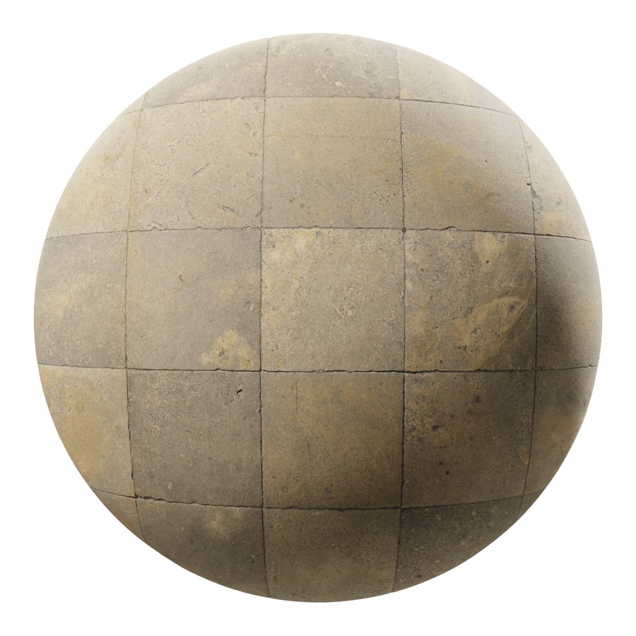 Dirty Square Stone Paver Texture, Sienna