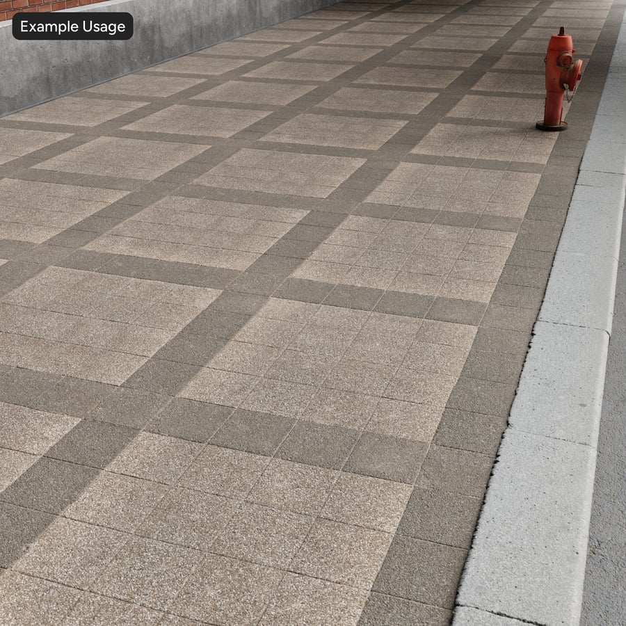 Tekstura kostki brukowej Square Grid, brązowa