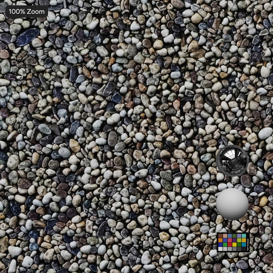 Textura de guijarros compactados
