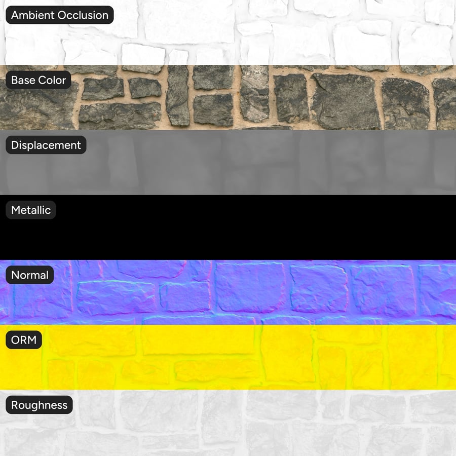 Rubble Stone Muurtextuur, leigrijs