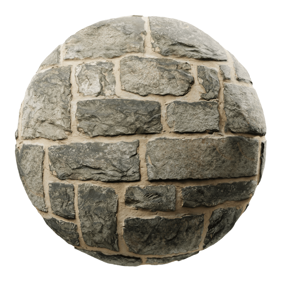 Rubble Stone Wall Texture, Slate Gray