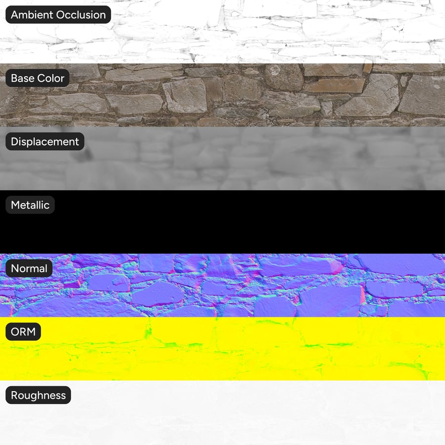Aged Rubble Stone Wall Texture, Dusty Taupe