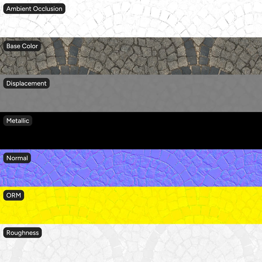 Textura de pavimento de pedra com padrão de leque, cinzento e carvão