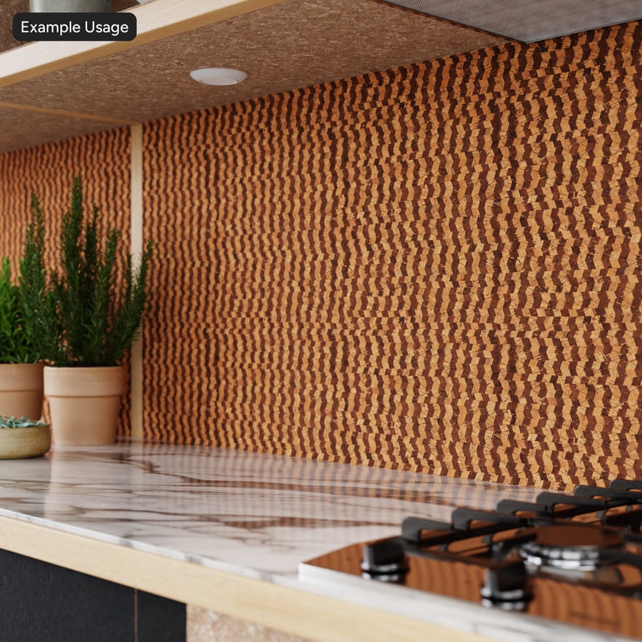 Textil de corcho Chevron, a rayas