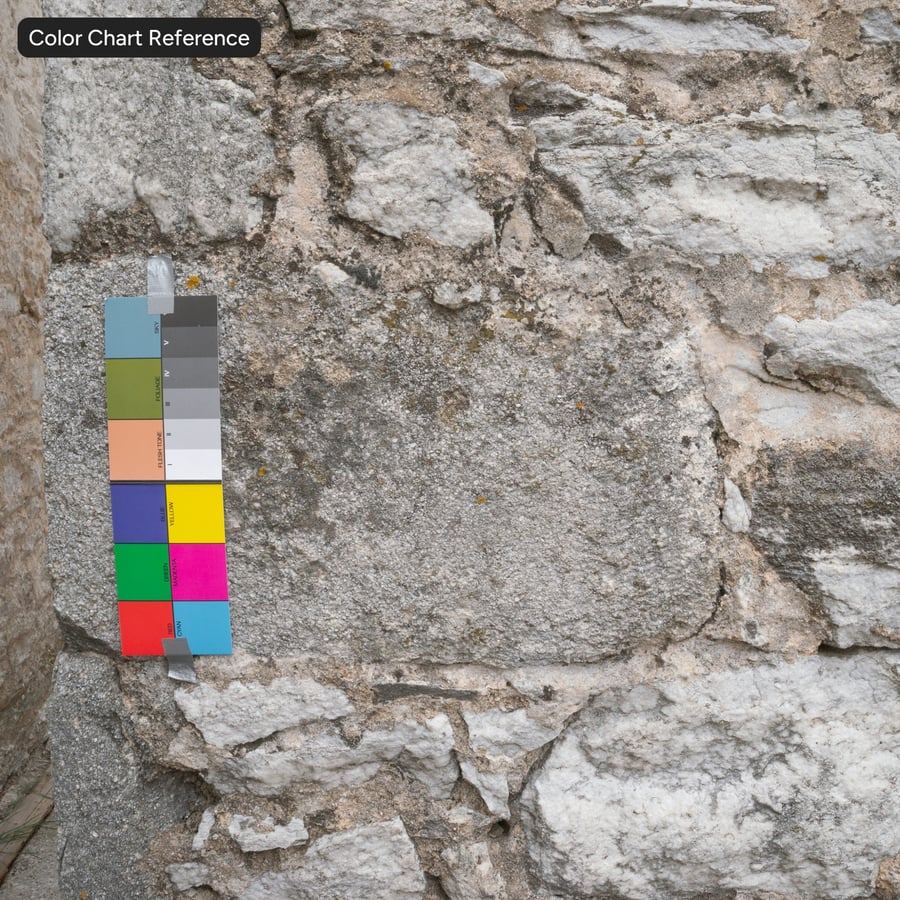 Weathered Rubble Stone Wall Texture, Cool Gray