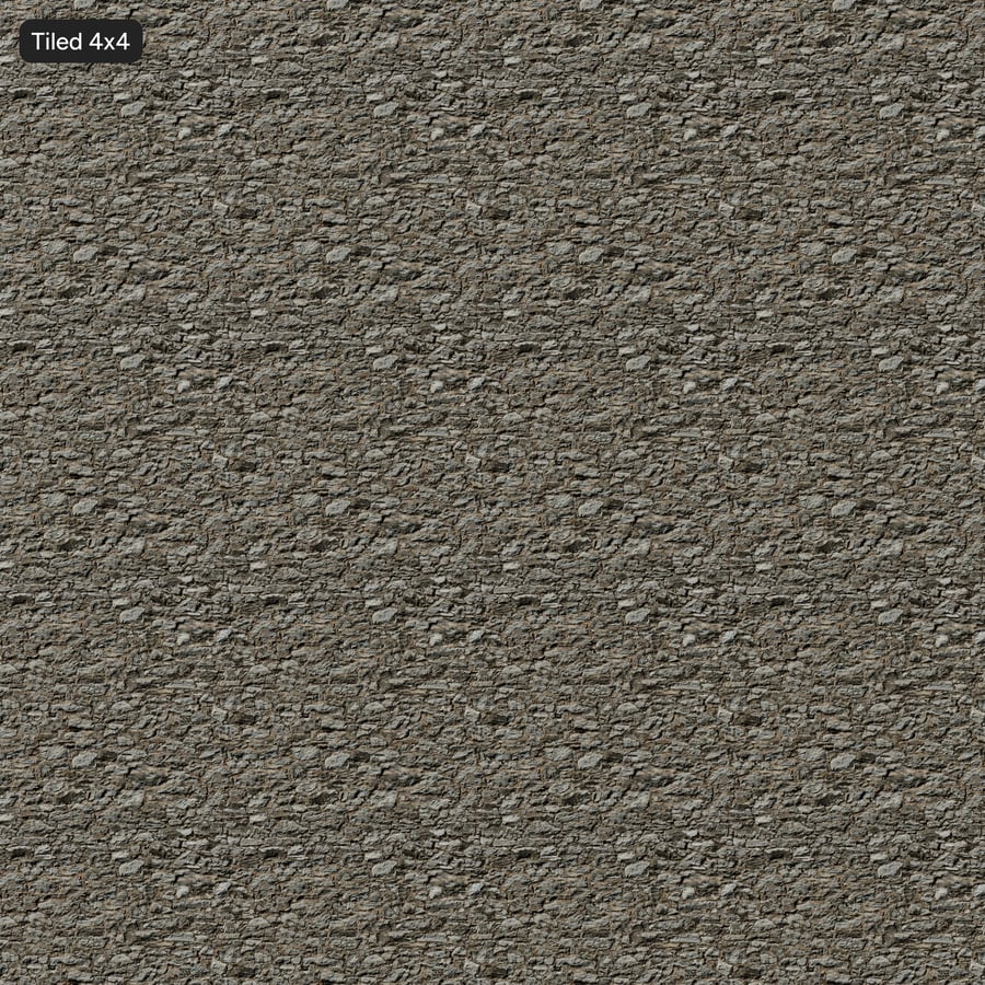 Weathered Rubble Stone Wall Texture, Cool Gray