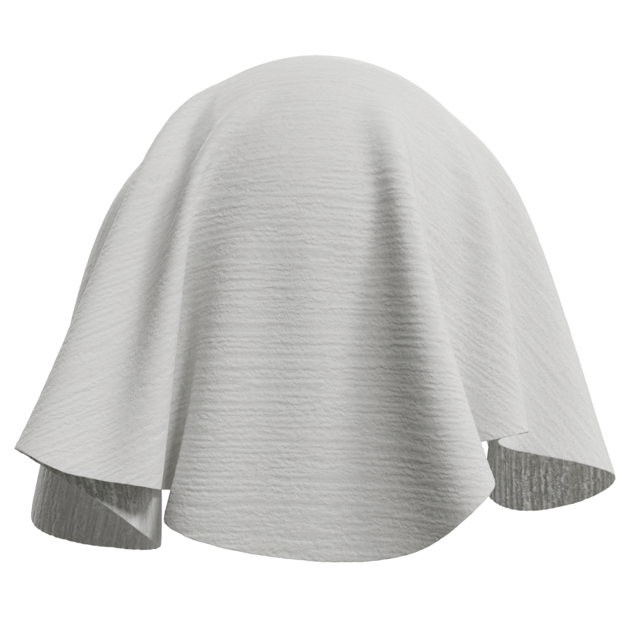 Striped Chenille Fabric Texture, White