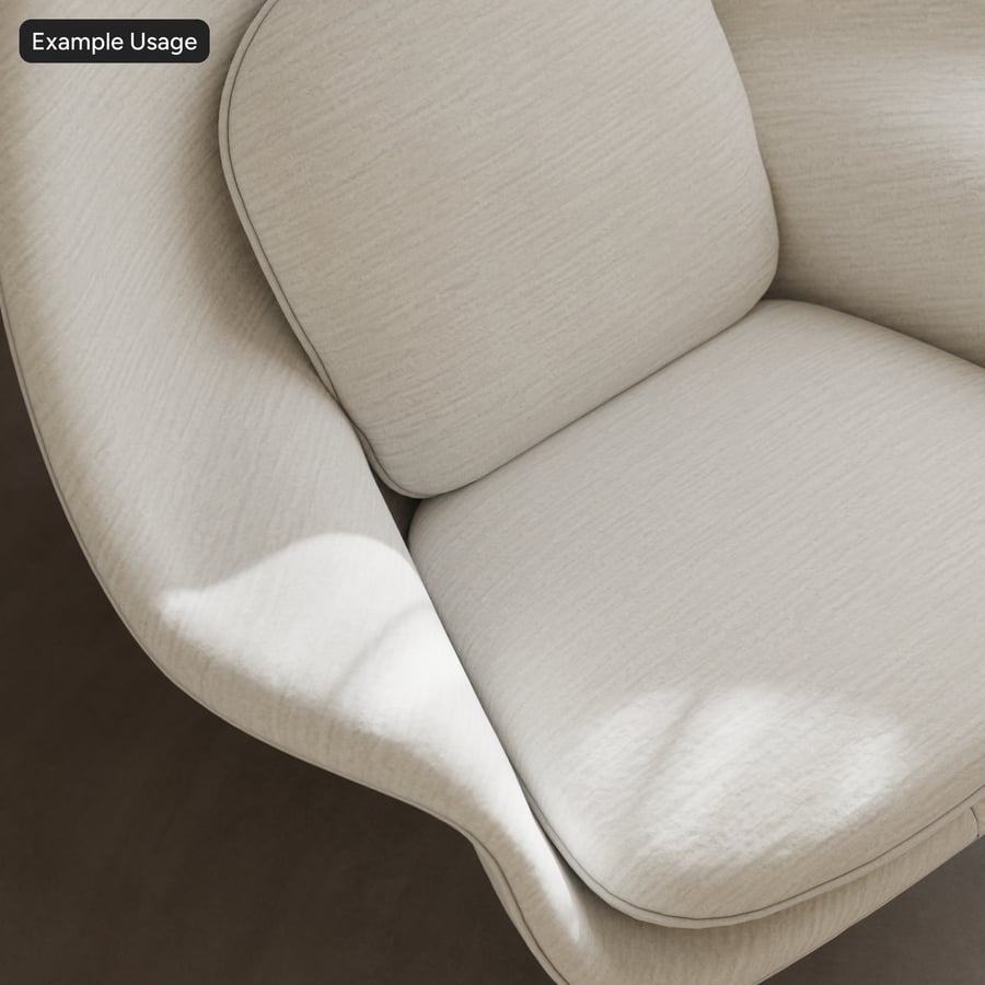 Striped Chenille Fabric Texture, White