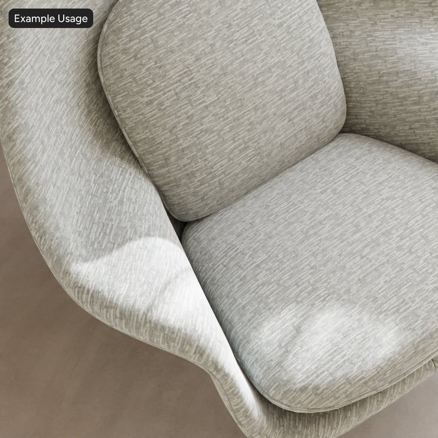 Tissu chenille rayé, gris